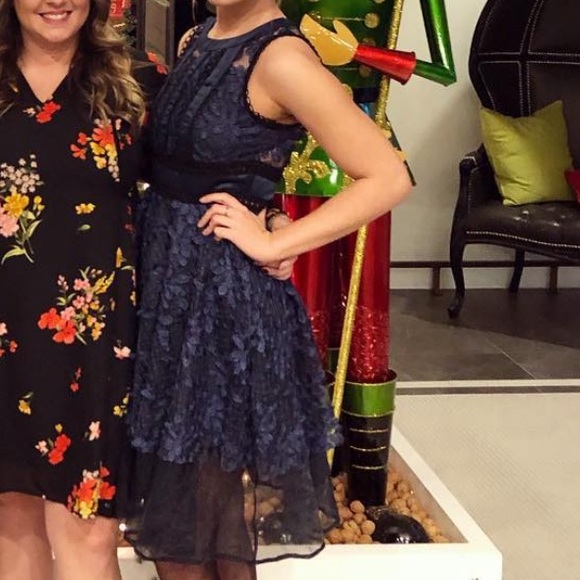 Blue Lace Sleeveless Dress size Small - Picture 6 of 6